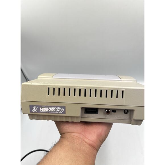 Super Nintendo SNES Console w/ 1 OEM Controller + All OEM Cords - TESTED